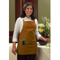 F10 Designer Nutmeg Bib Apron W/ 3 Pockets & Slider Adjustment